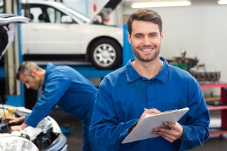 Mechanic Inspection Smiling